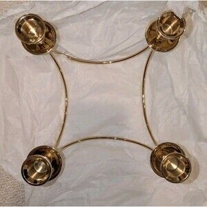 Brass Quartet 4 Candle Holder Candelabra Elegant Metal Centerpiece